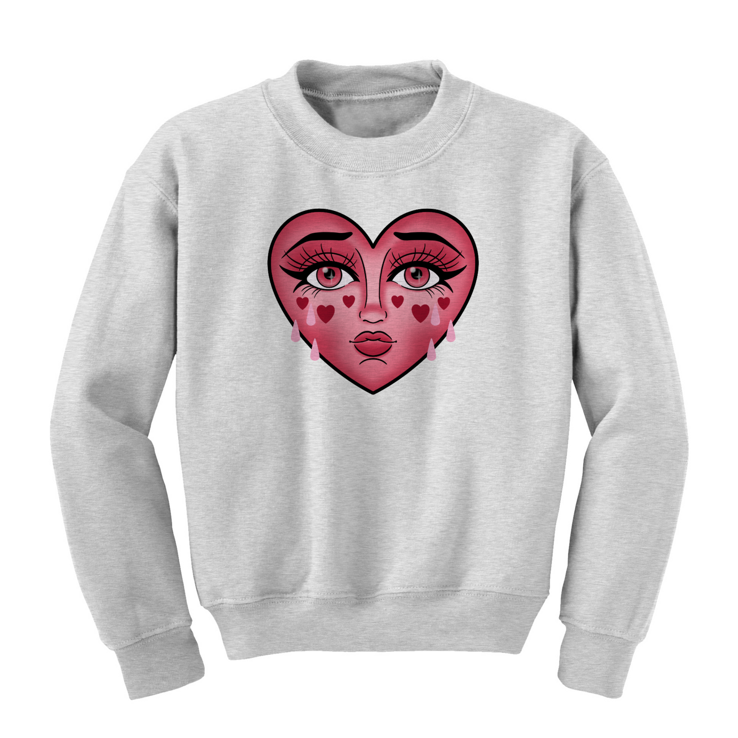 Crying Heart - Men's/Unisex Crewneck Sweatshirt