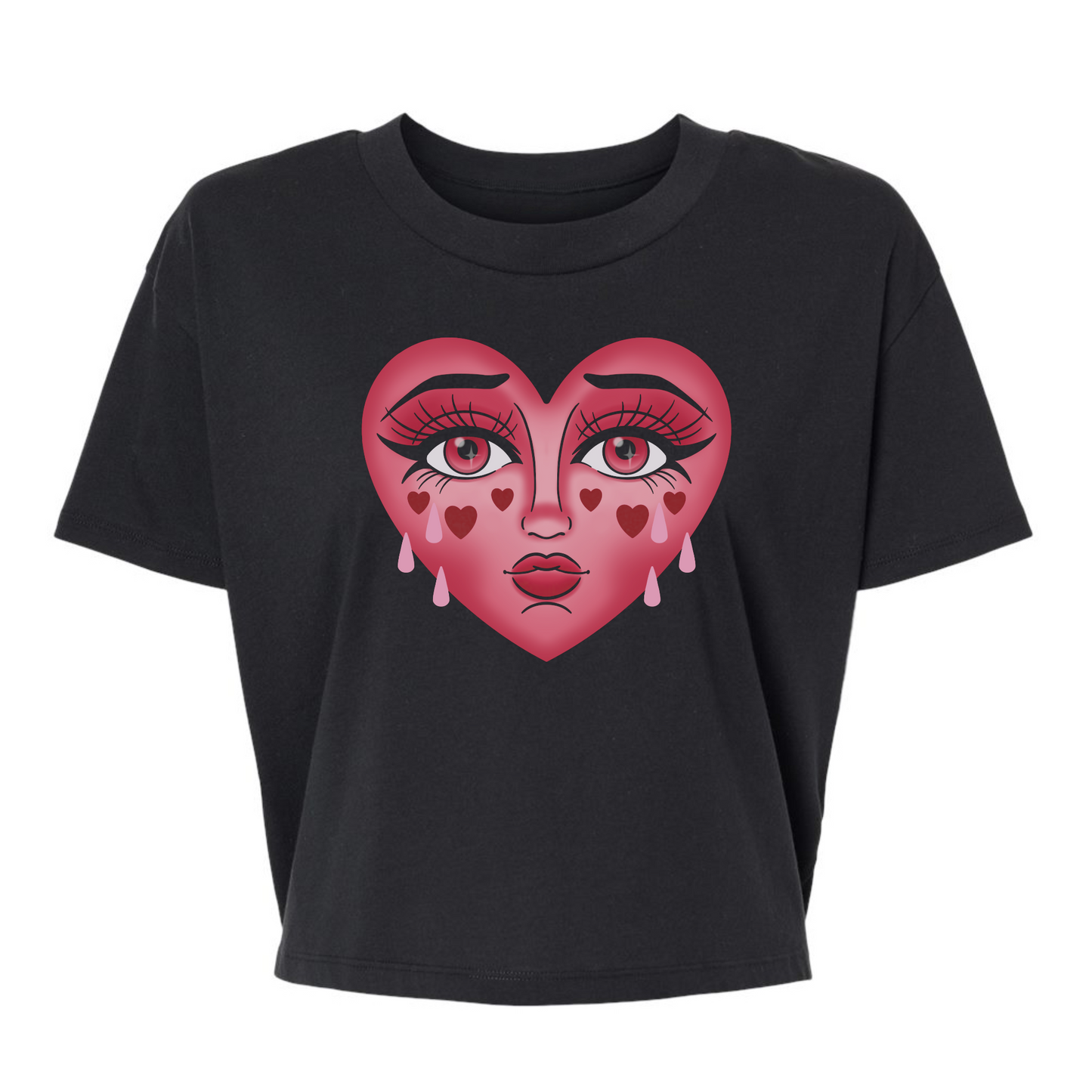 Crying Heart - Alternative Women's Crop Tee *NEW STYLE*